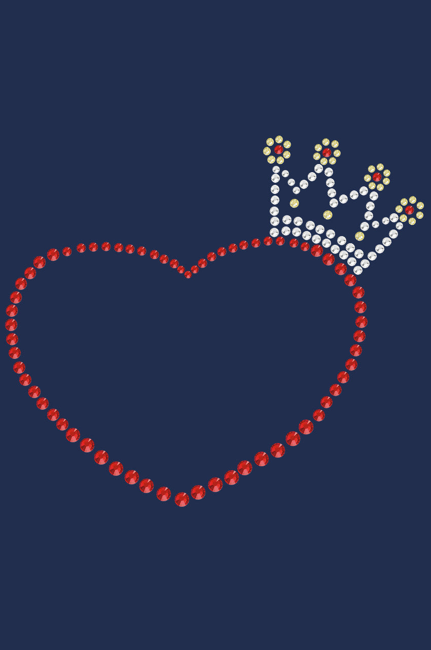Heart with Crown - Womens T-shirt