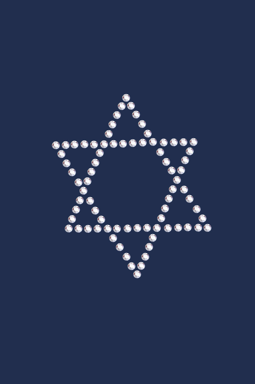 Star of David - Small (Rhinestud) - Womens T-shirt