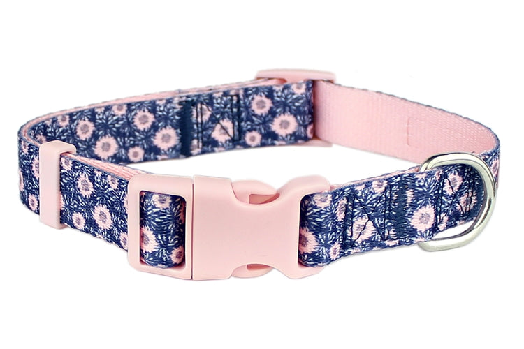 Parisian Pet Midnight Blossoms Collar for Dogs & Cats, Comfortable Pet Collar, High-Quality Floral Dog Collar,Valentines Day