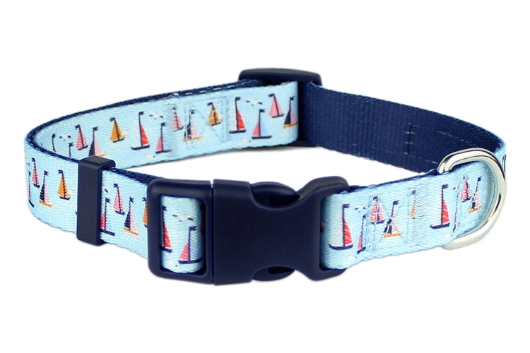 Parisian Pet Sail Boats Collar-Light Blue