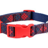 Parisian Pet Scottish Plaid Collar for Dogs & Cats – Durable Red Plaid Collar with Adjustable Strap for Small & Large Pets-Valentines Day