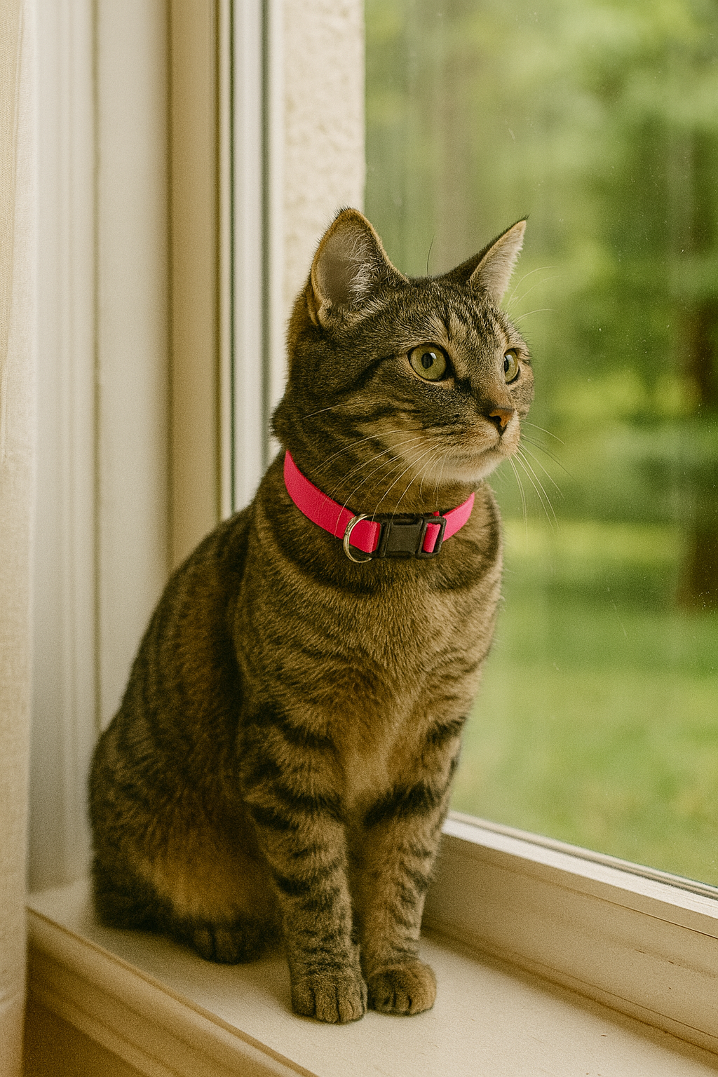 Parisian Pet Nylon Collar for Dogs & Cats  Comfortable Pink Collar for Small Dogs, Adjustable Fit