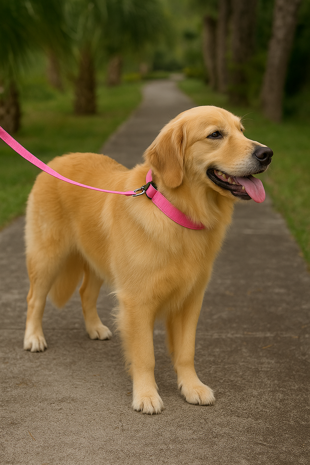 Parisian Pet Nylon Collar for Dogs & Cats  Comfortable Pink Collar for Small Dogs, Adjustable Fit