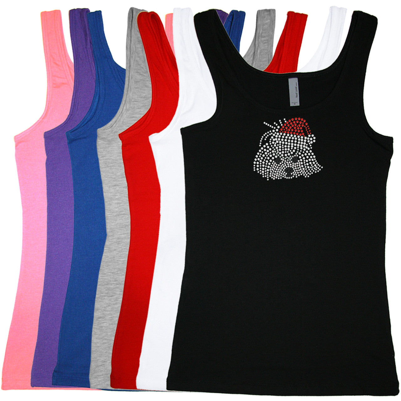 Maltese Face with Santa Hat - Womens T-shirt