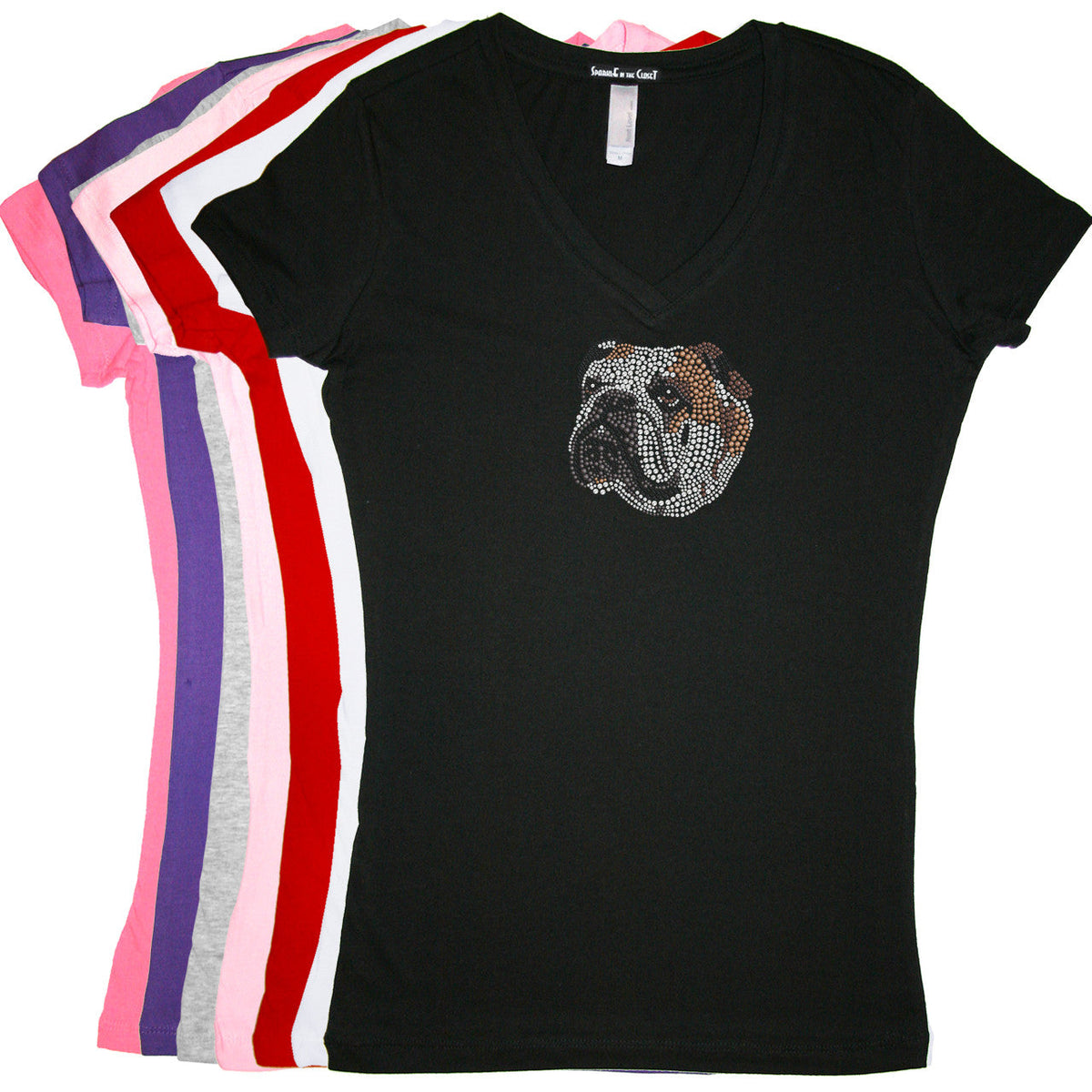 Bulldog Face (Brown) - Womens T-shirt