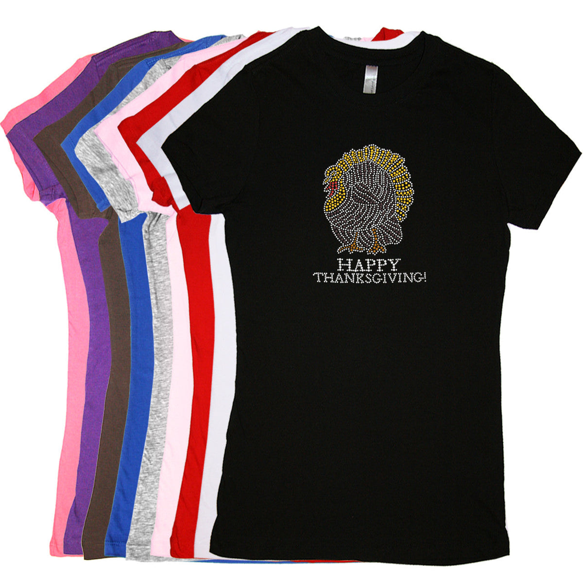 Happy Thanksgiving Turkey 1- Womens T-shirt
