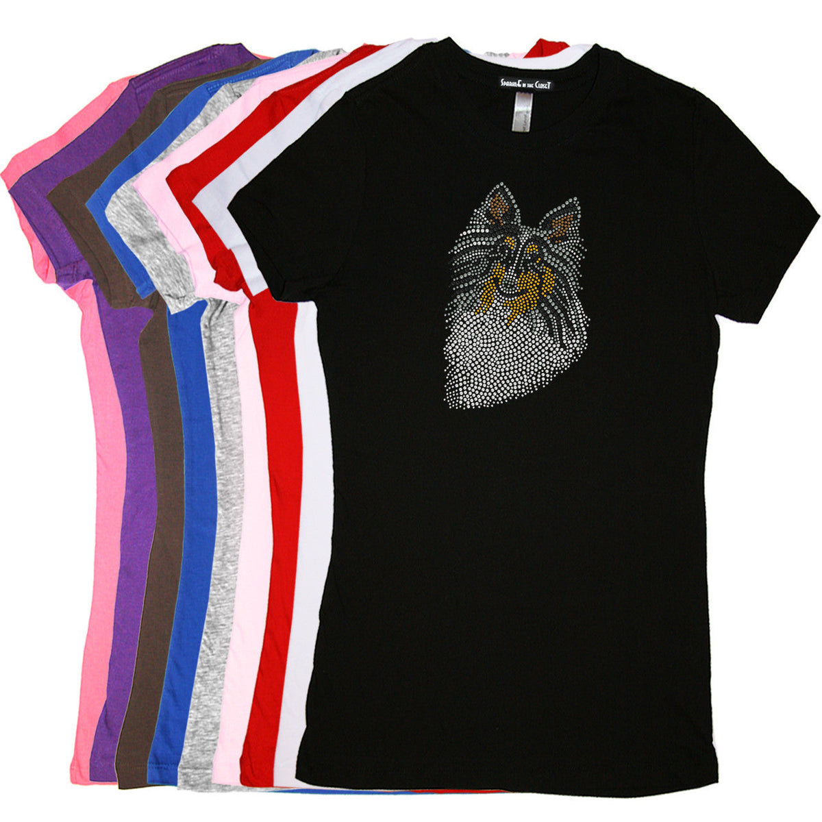 Sheltie Face (Tri Color) - Womens T-shirt