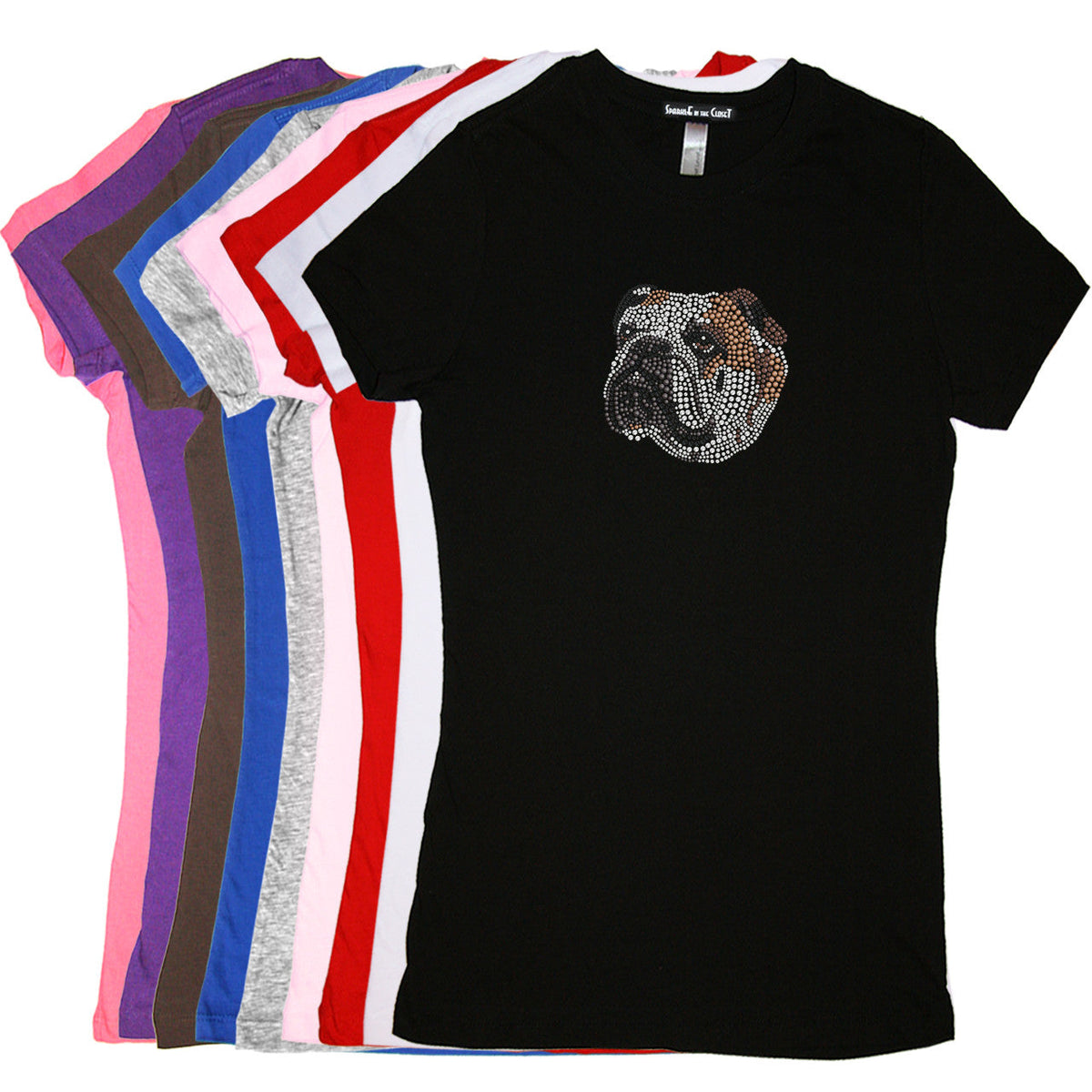 Bulldog Face (Brown) - Womens T-shirt