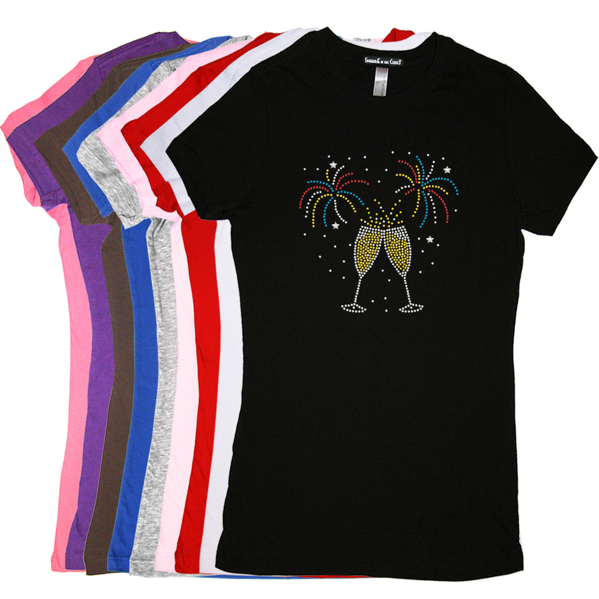 Happy New Year Drink & Fireworks - Womens Tee
