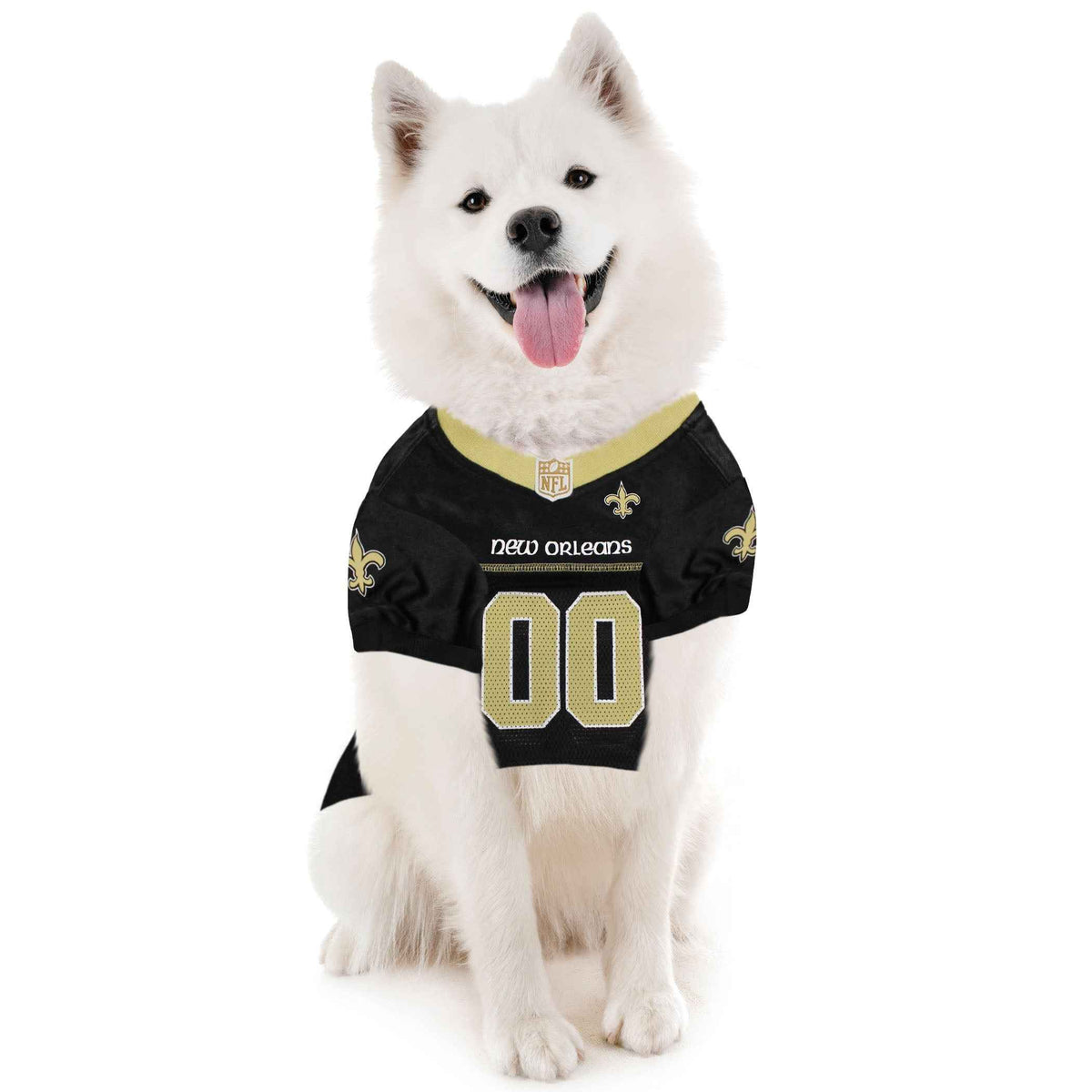 NFL New Orleans Saints Striped Mesh Pet Jersey
