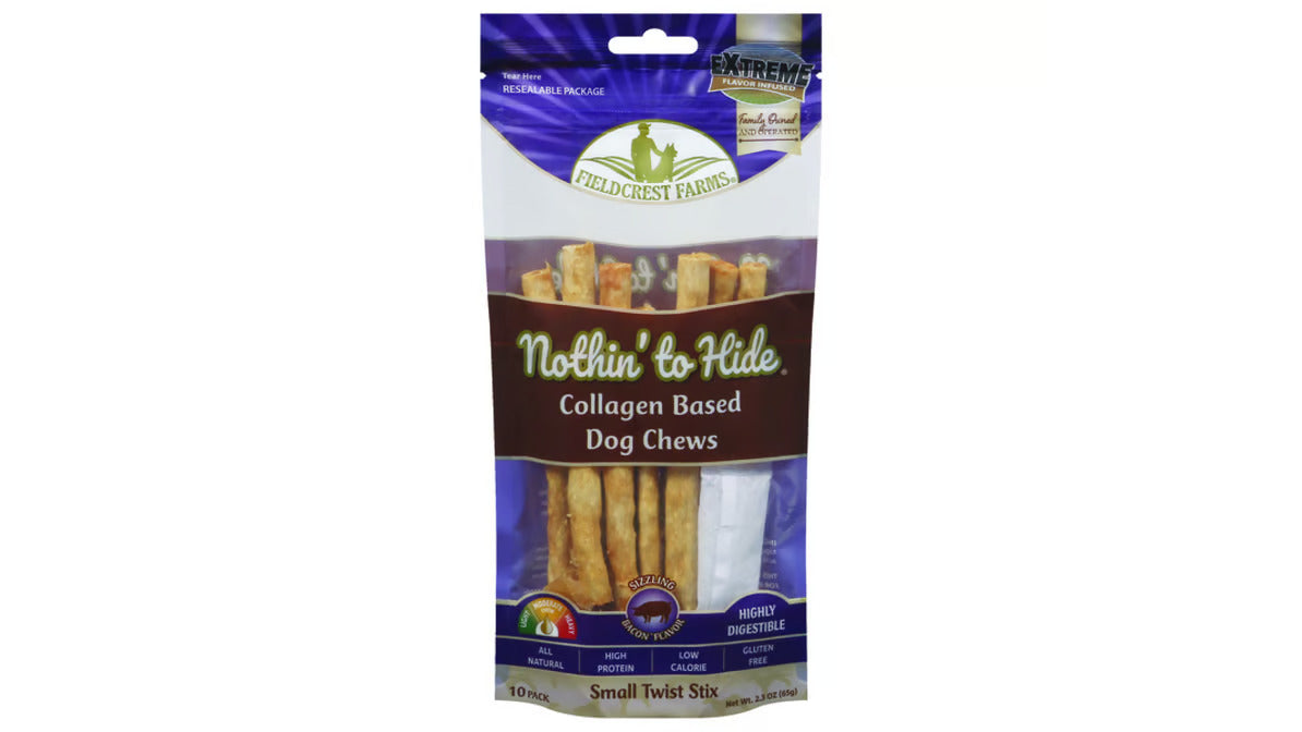 Nothin to Hide Bacon Small Twist Stix (10ct) (2.3oz)