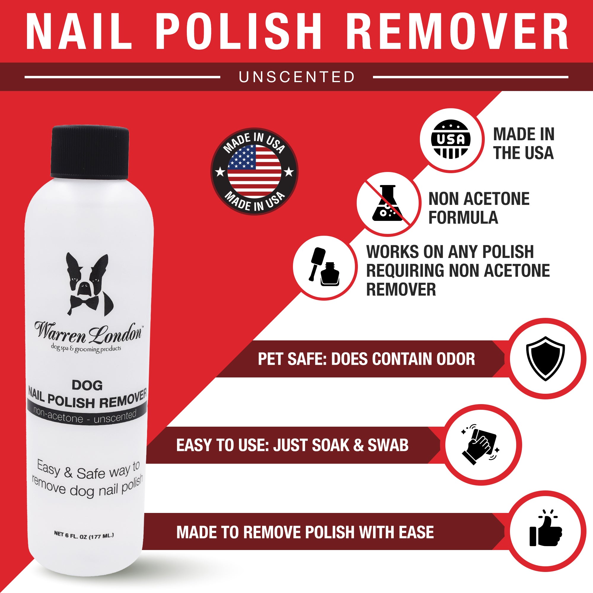 Dog Nail Polish Remover - Non Acetone