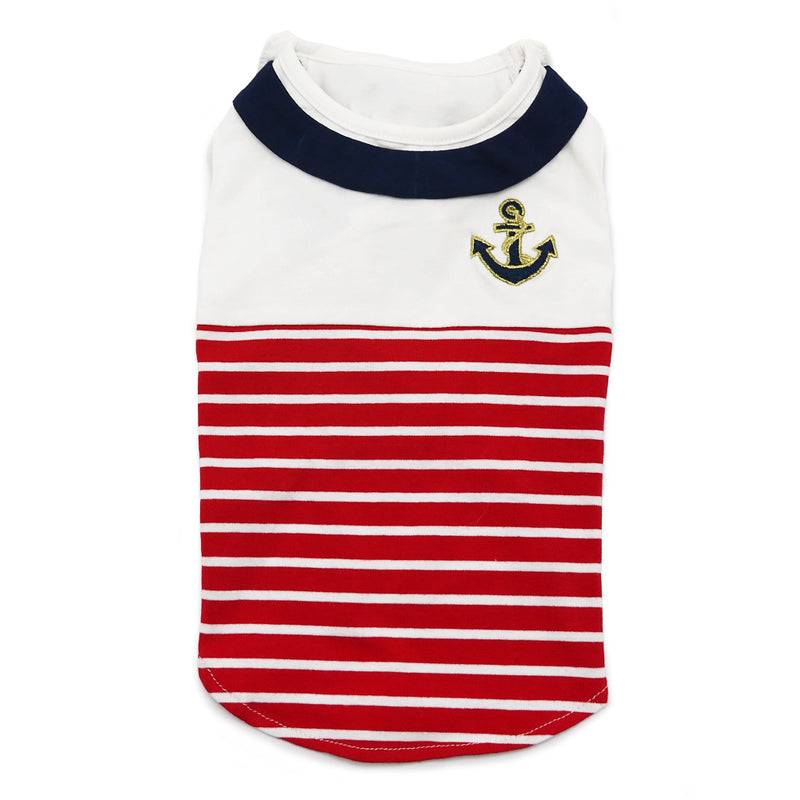 DOGO Nautical Stripe Dog Tank Top