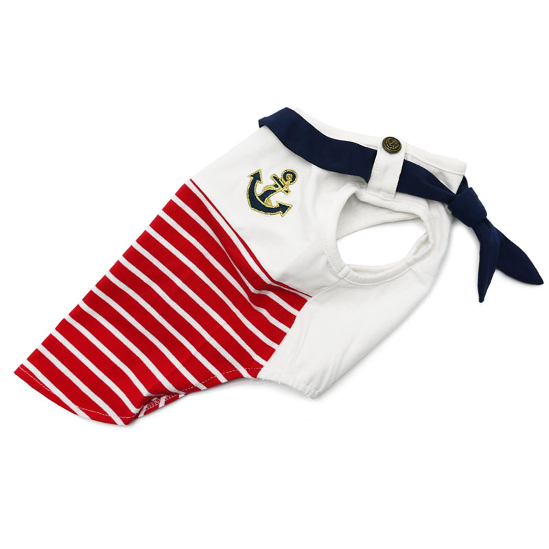 DOGO Nautical Stripe Dog Tank Top