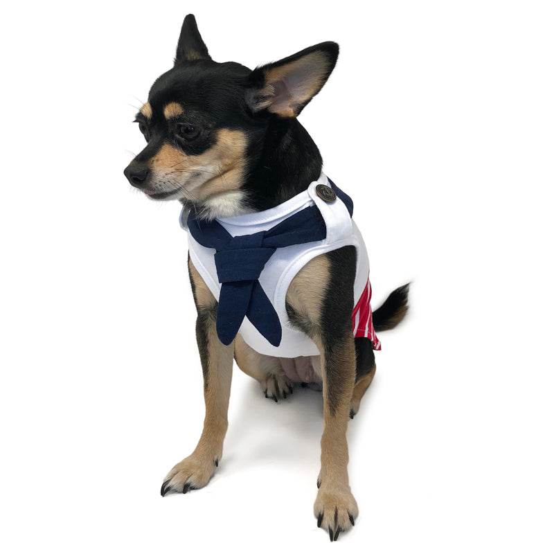 DOGO Nautical Stripe Dog Tank Top