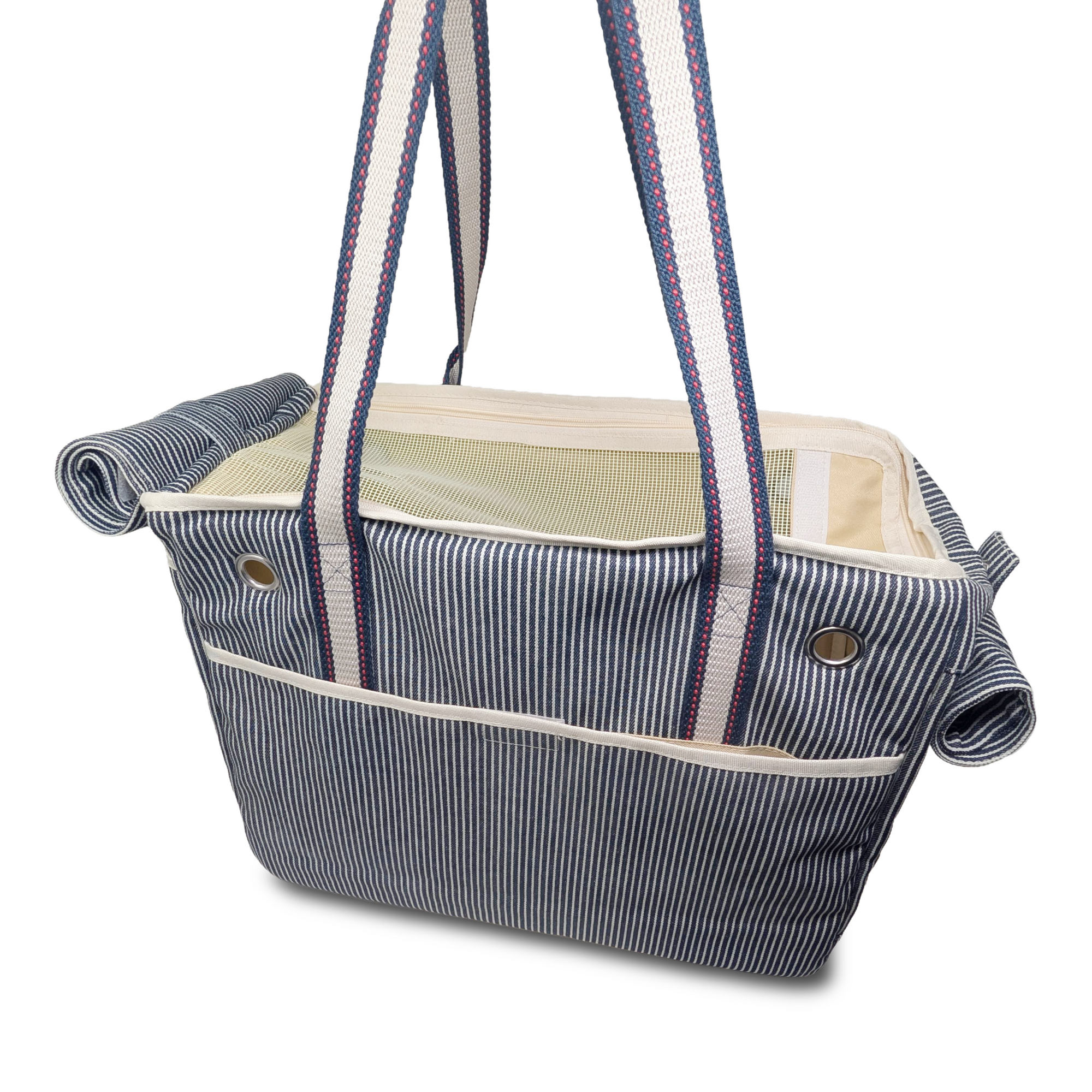 DOGO Nautical Stripe Pet Carrier Tote