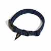 Found Classic Cotton Dog Collar | Navy - Matte Black Hardware