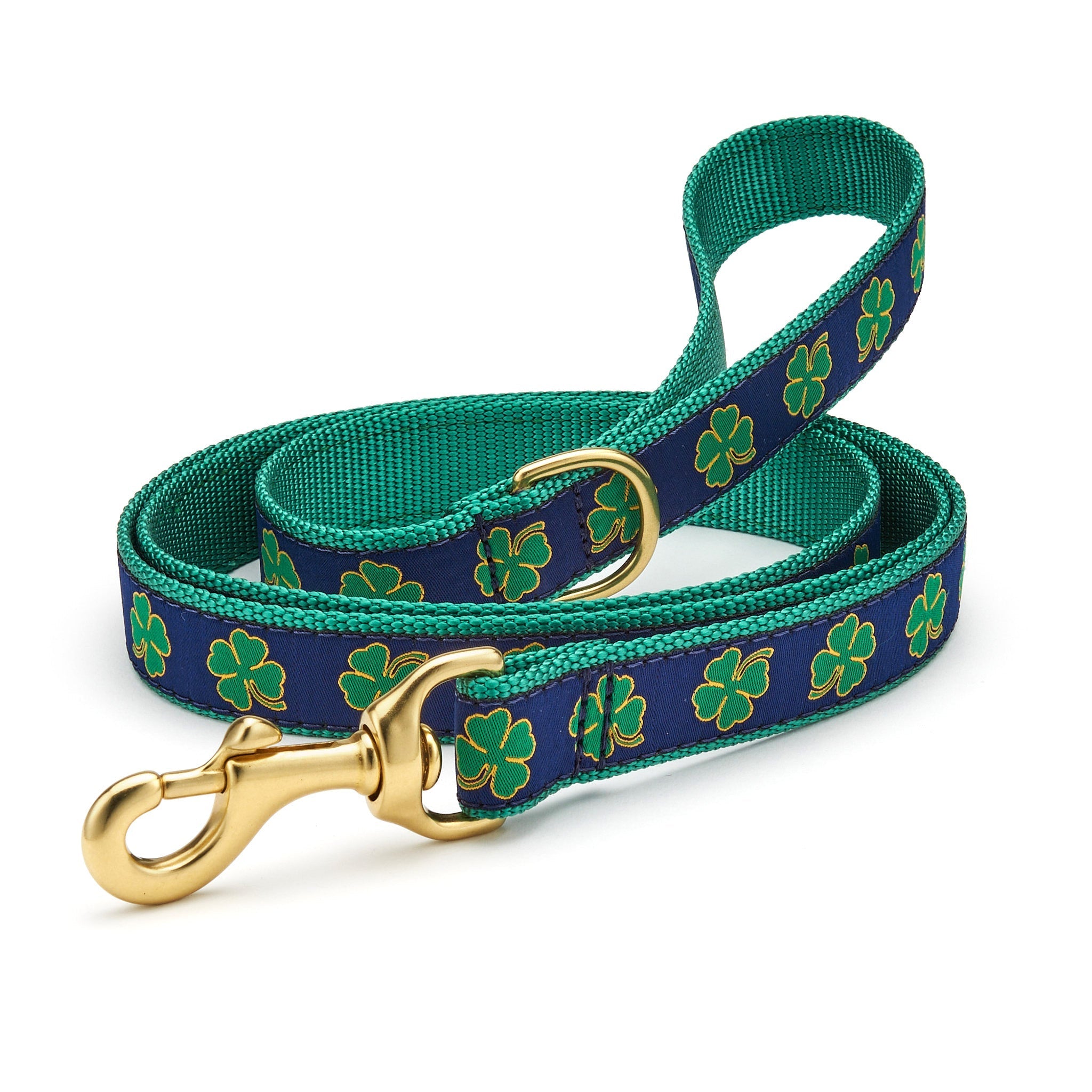 Navy Shamrock Dog Lead