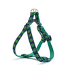 Up Country Navy Shamrock Dog Cast Brass Dog Harness
