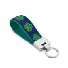 Up Country Navy Shamrock Cast Brass Key Ring