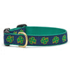 Up Country Navy Shamrock Cast Brass Dog Collar