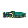 Up Country Navy Shamrock Small Breed Dog Collar Made in USA