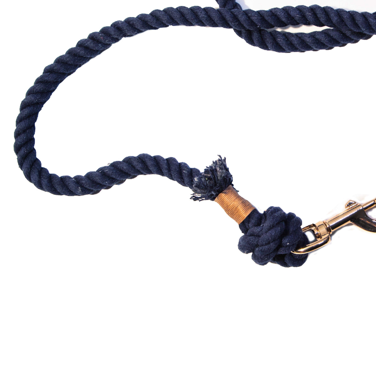 Glow Pups: Navy Blue Boho Chic Cotton Rope Dog Leash