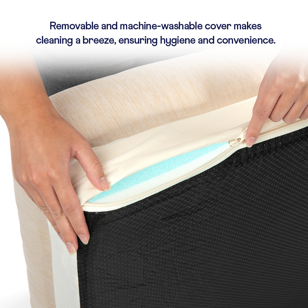 PupChill™ Cooling 4-Bolster Dog Bed in Arctic Sand