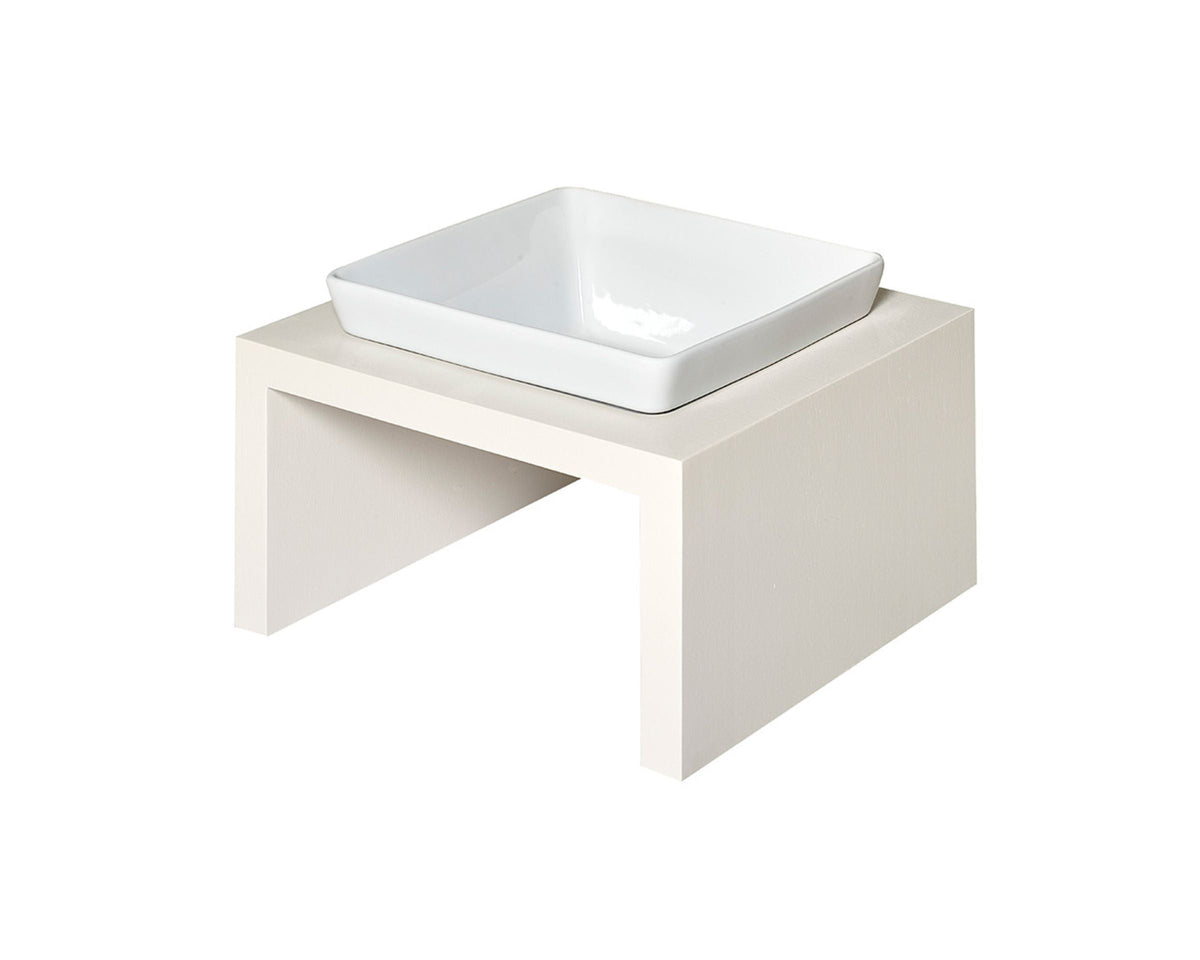 Bowsers Fresco Single Wood Dog Bowl Feeder - Elevated Designer Pet Dining