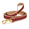 Up Country New Red Plaid Cast Brass Dog Leash