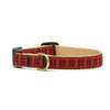 Up Country New Red Plaid Small Breed Dog Collar Made in USA