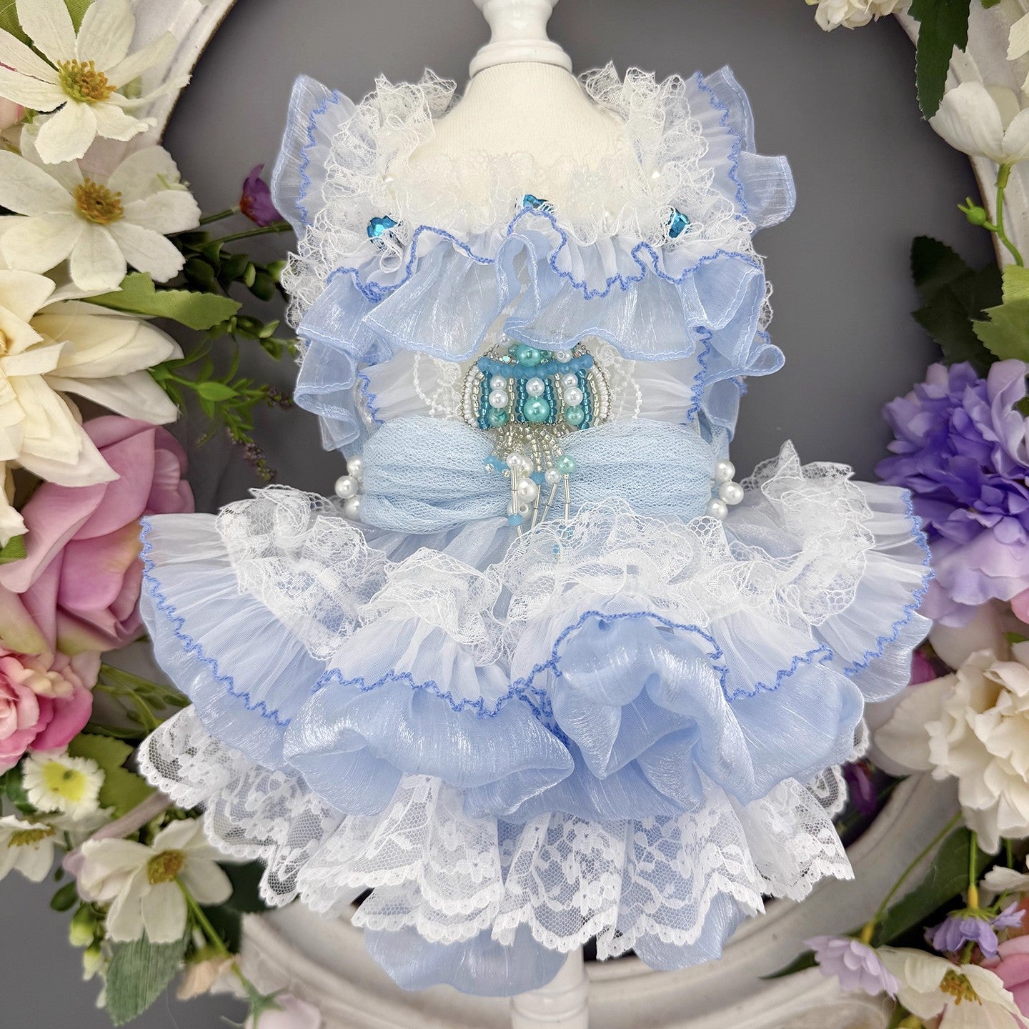 Handmade Cinderella Puppy Costume Dog Dress