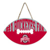 OHIO STATE FOOTBALL SHAPE SIGN