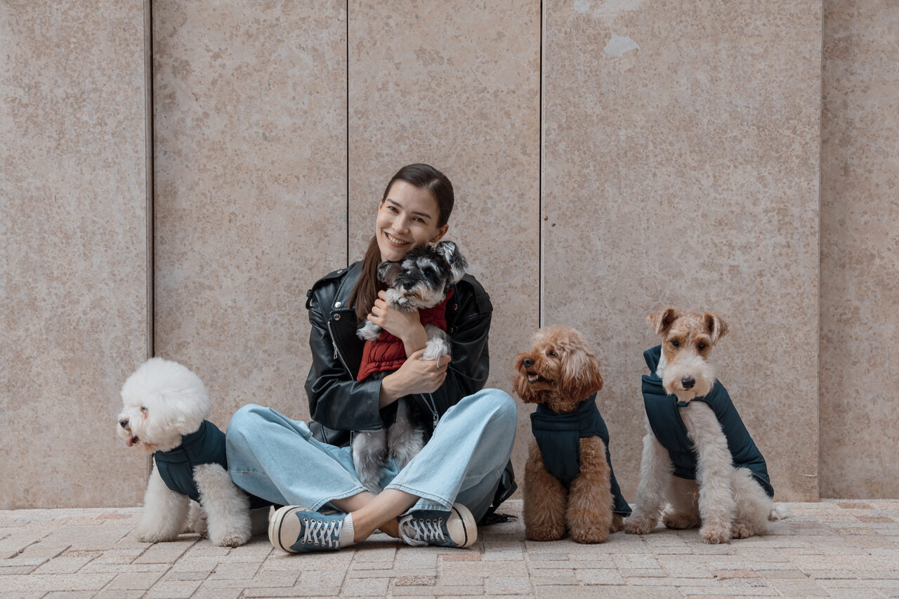 Reversible Dog Vest Jacket-Red Brown