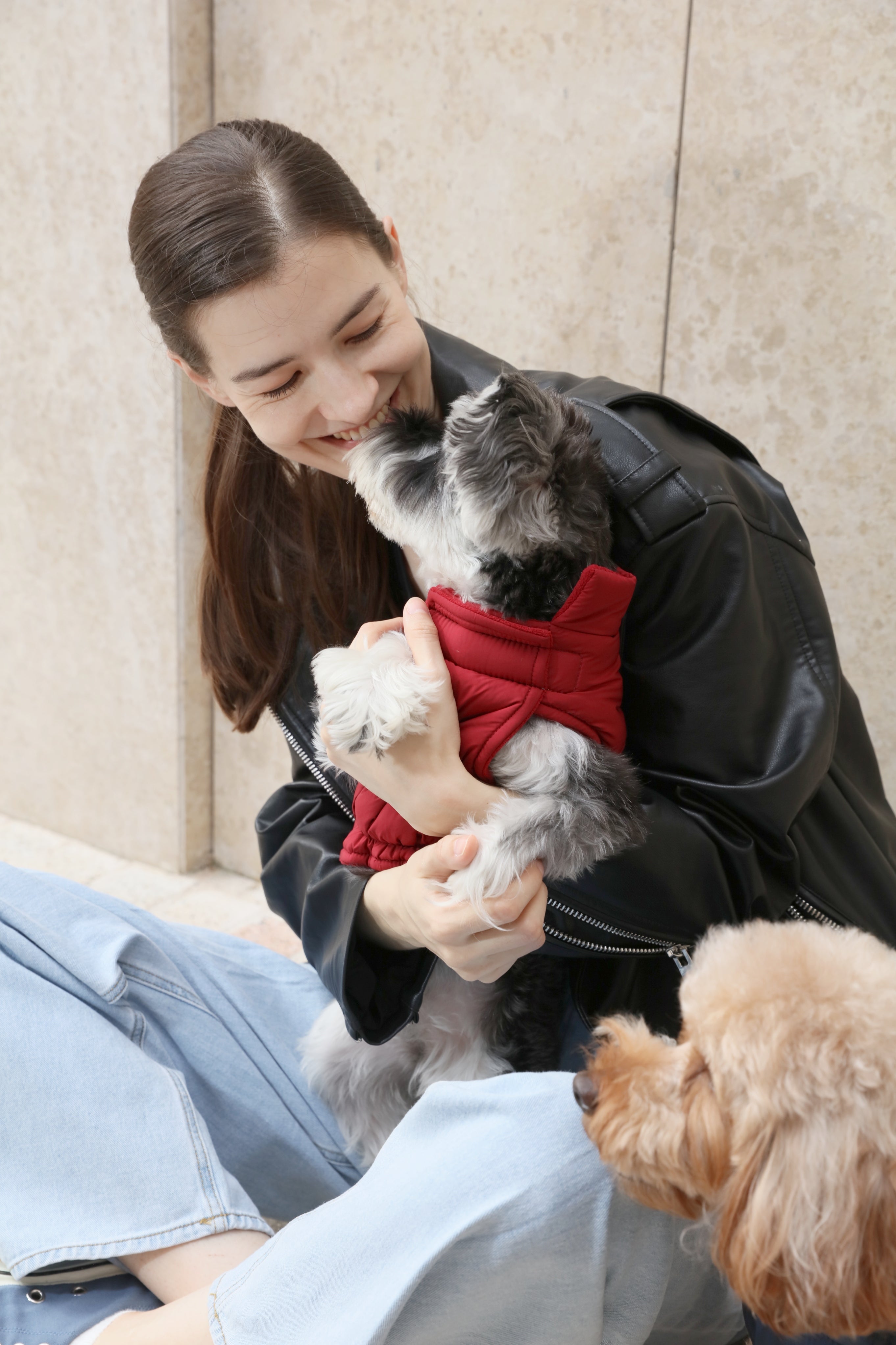 Reversible Dog Vest Jacket-Red