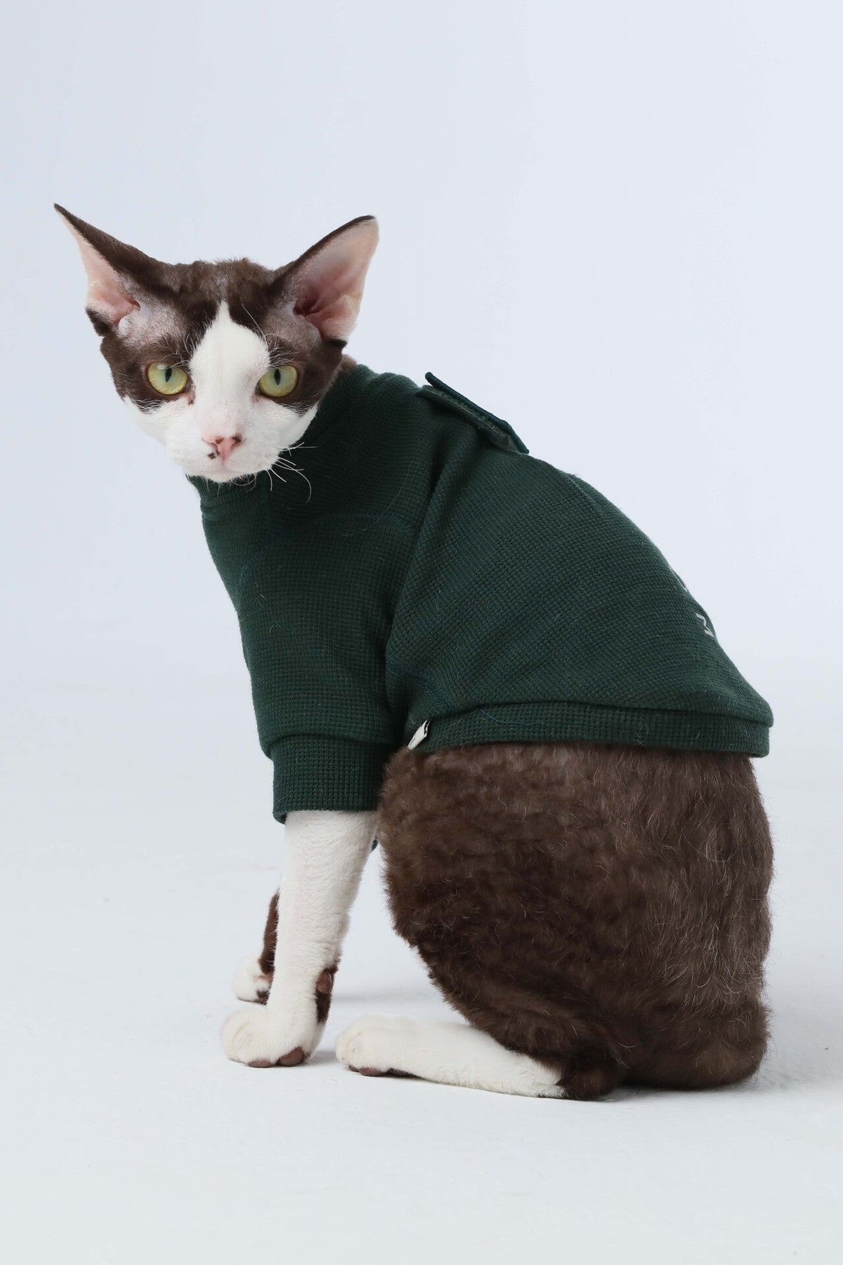 Embroidery Waffle T - Shirt-Green