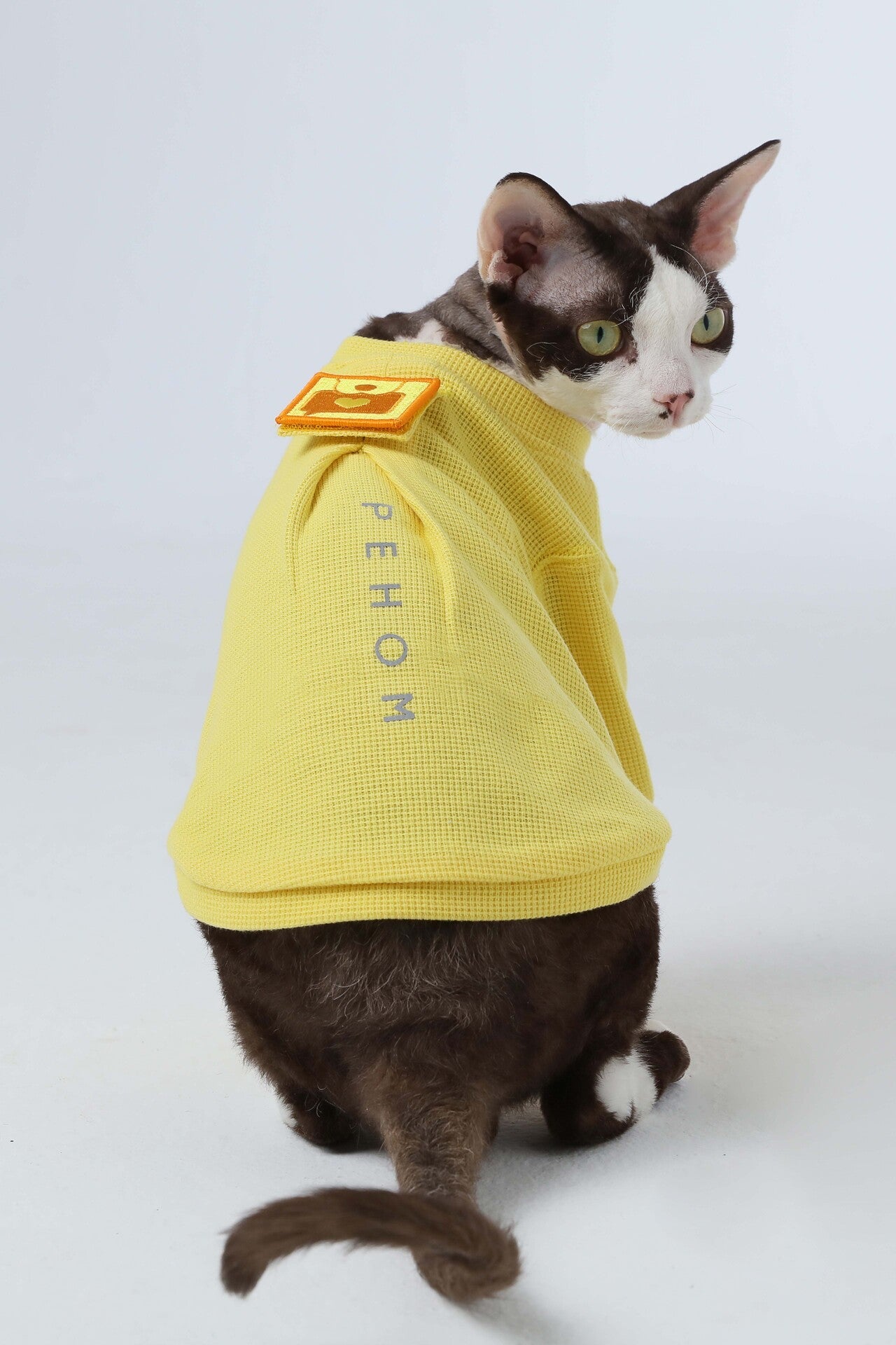 Embroidery Waffle T - Shirt-Yellow