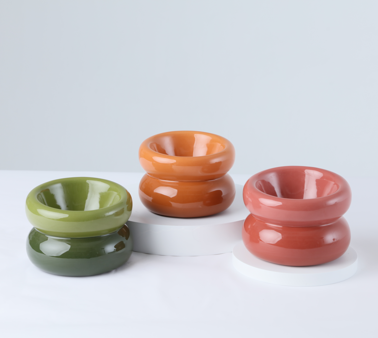 Souffle Pet Bowl-Avocado Green