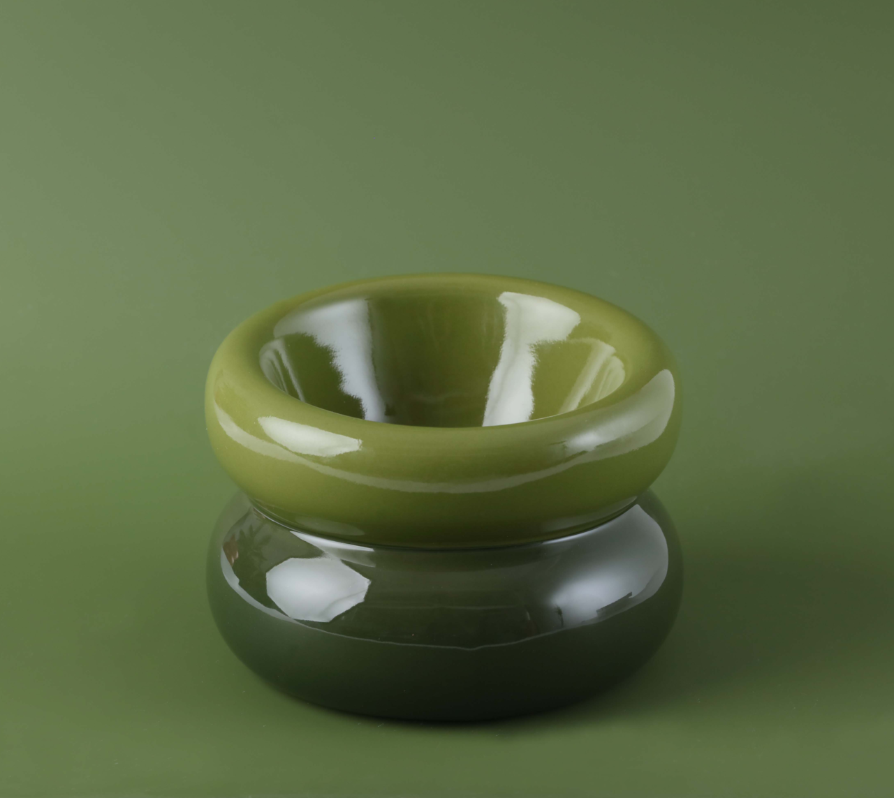 Souffle Pet Bowl-Avocado Green