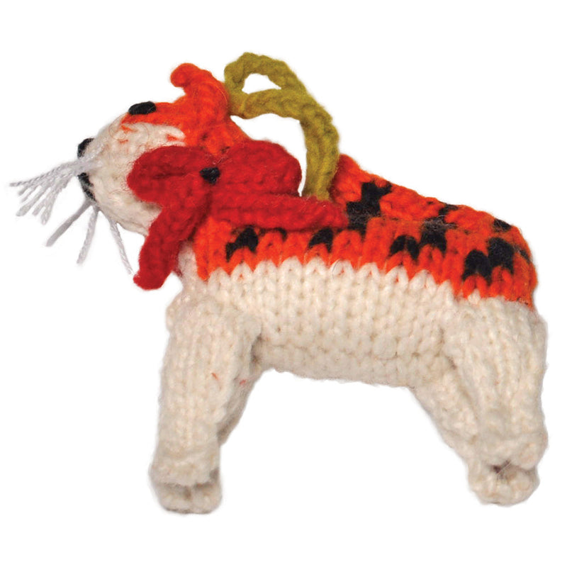 Chilly Dog Orange Tabby Wool Ornament