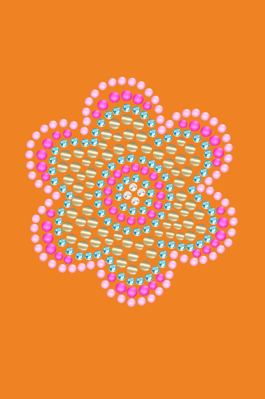 Multicolor Nailhead Flower - Bandanna