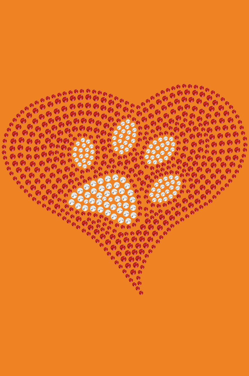 Red Heart with Paw 2 Bandanna