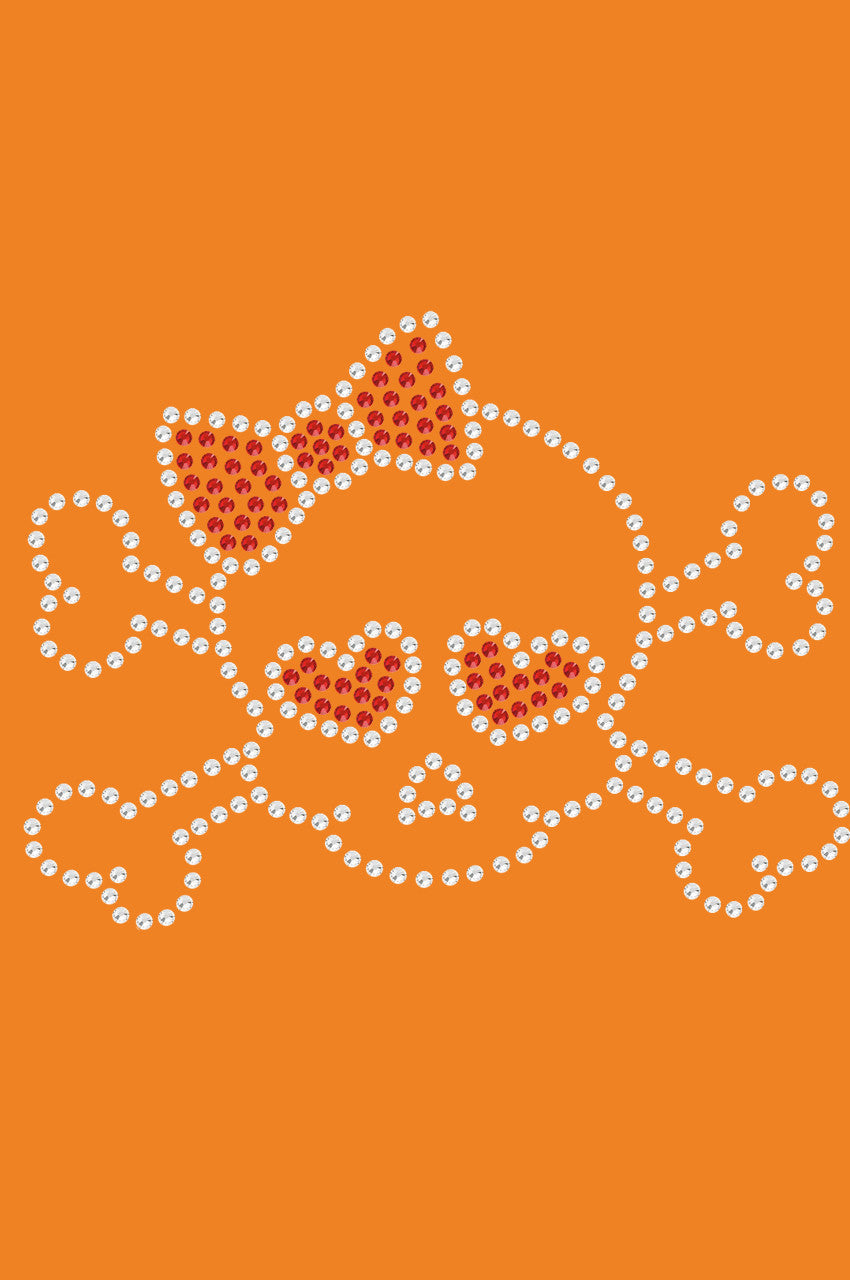 Skull with Red Bow Bandanna