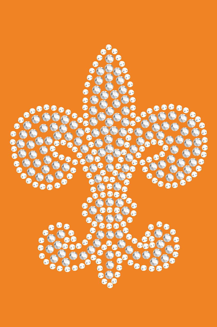 Fleur de Lis (Rhinestone & rhinestuds) - Bandanna