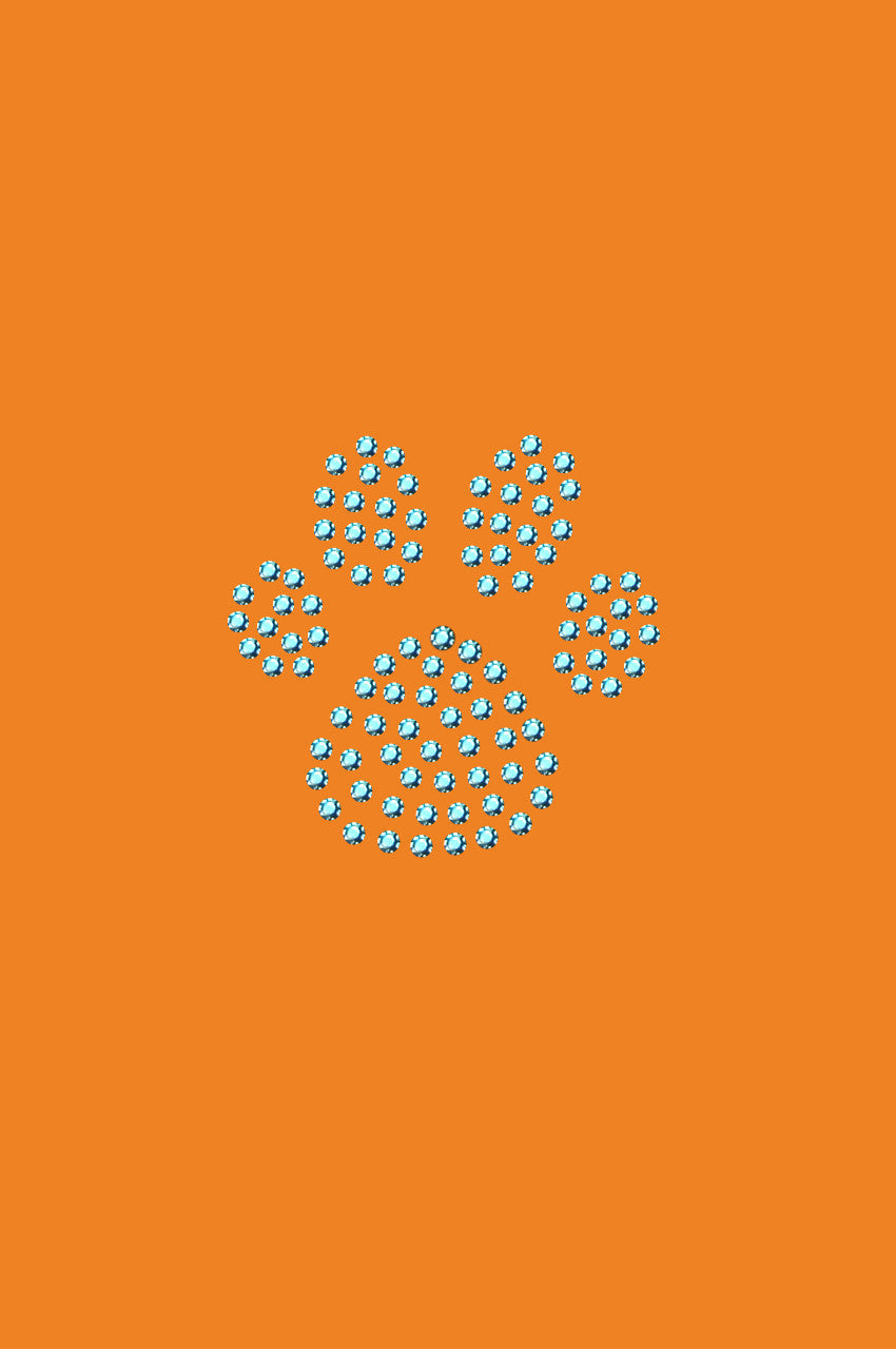 Paw (Blue Rhinestuds) bandana