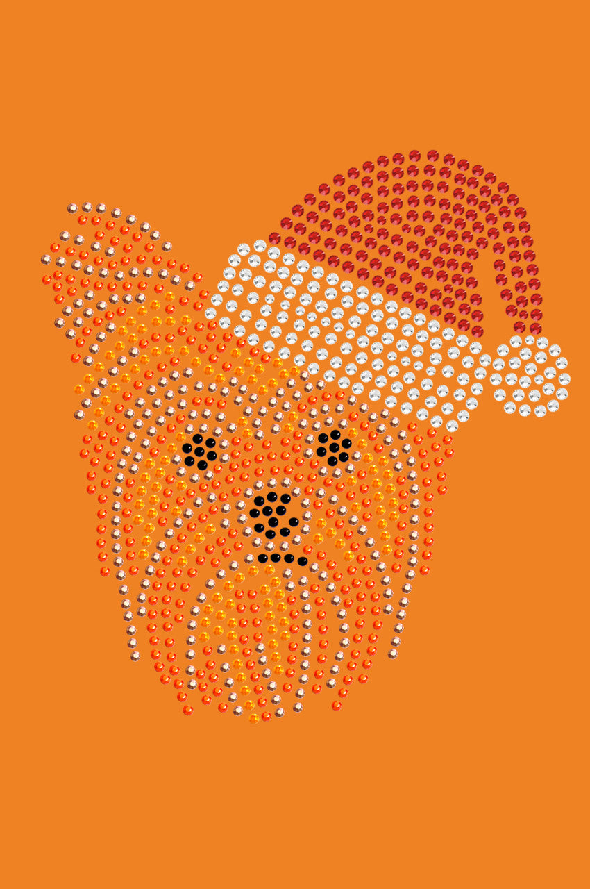Yorkie Face 2 with Santa Hat - Bandana