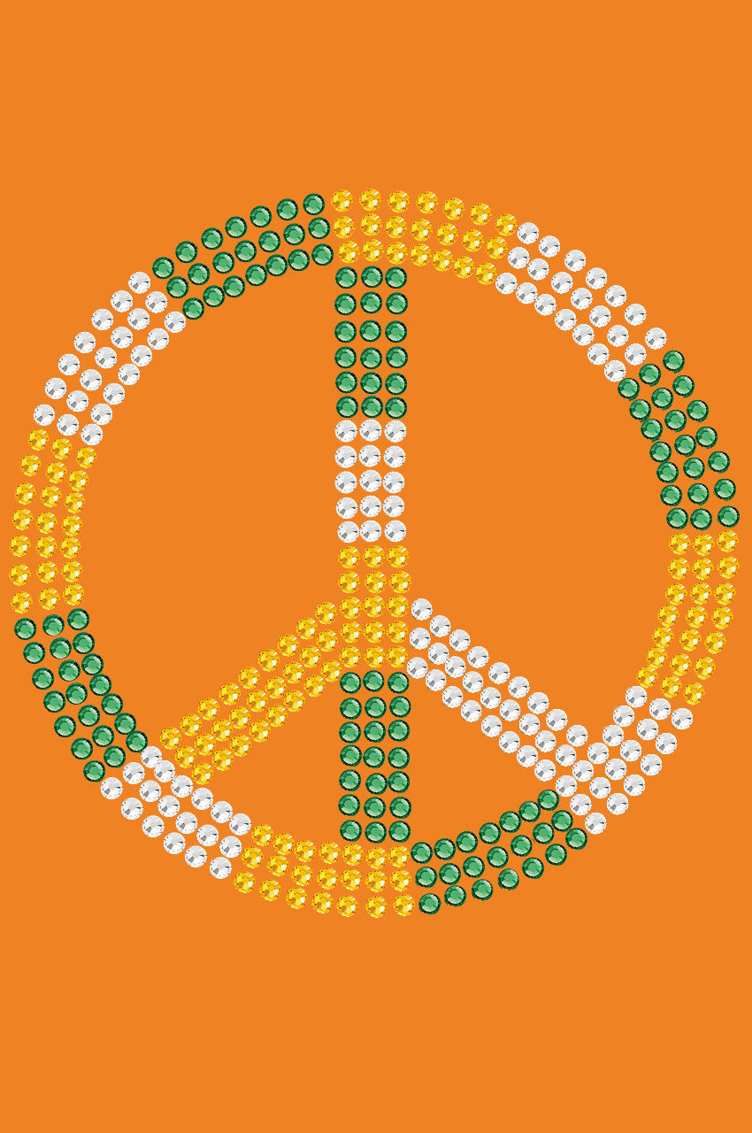 Peace Sign (Green, Gold, & Clear) - Bandanna