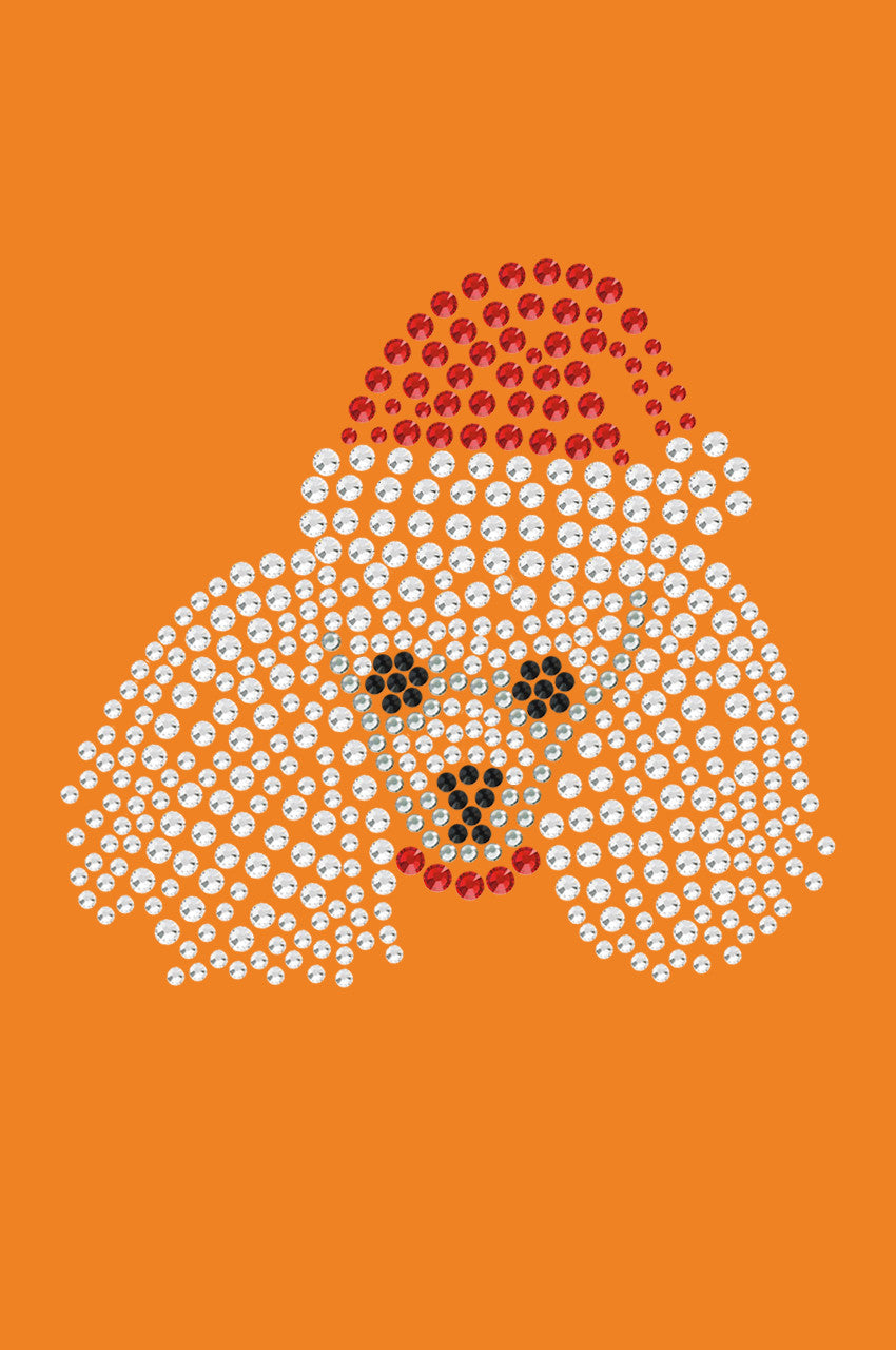 Poodle Face with Santa Hat - Bandana