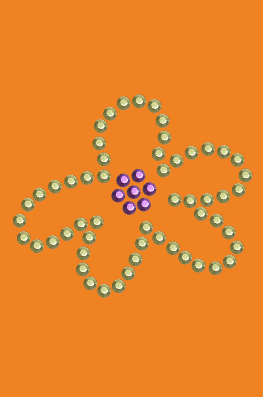 Lime & Purple Flower - Bandanna