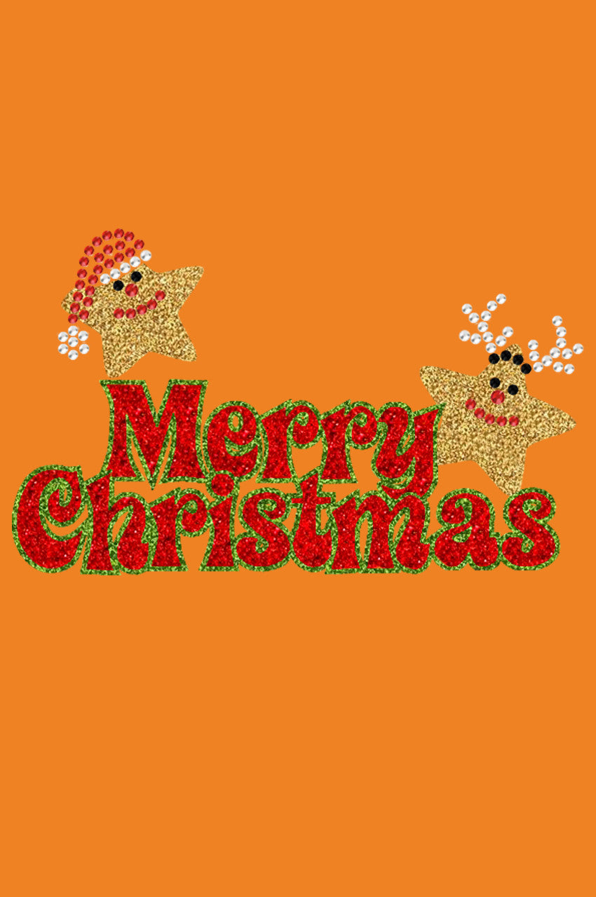 Merry Christmas Glitter Stars - Bandana